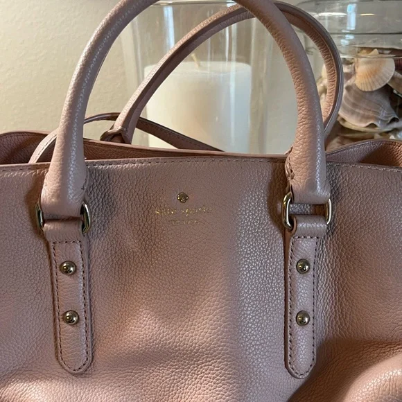 Kate Spade Larchmont Avenue Blush Evangeline Satchel Bag - Picture 12 of 14